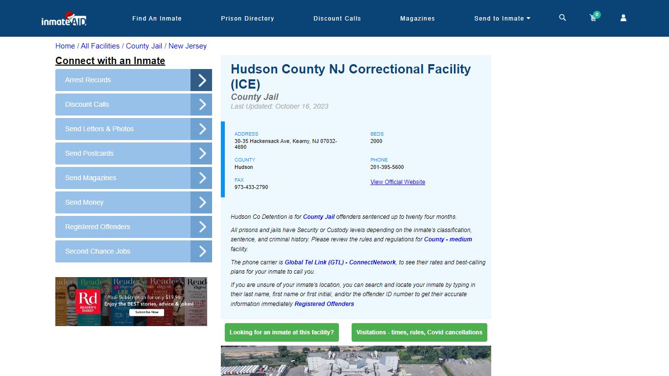Hudson County NJ Correctional Facility (ICE) - Inmate Locator - Kearny, NJ